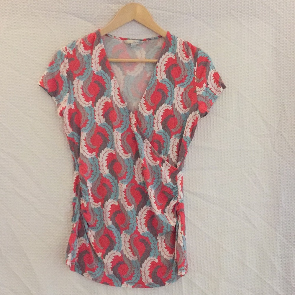 Boden women’s short sleeve wrap top size 8